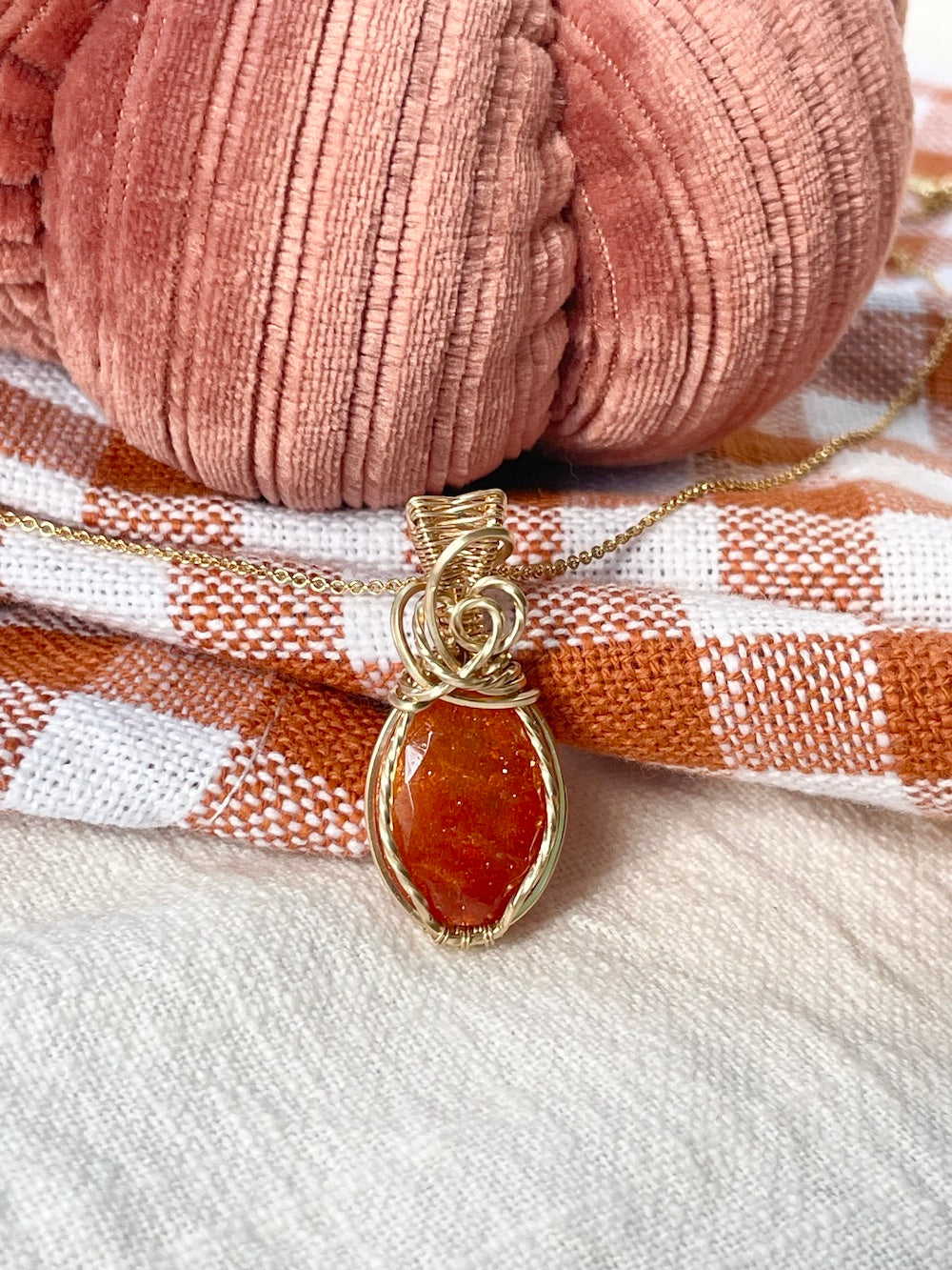 High Flash Faceted Sunstone in 14k Gold Filled