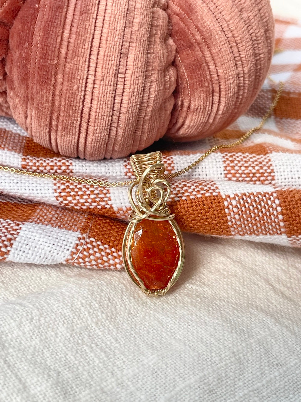 High Flash Faceted Sunstone in 14k Gold Filled