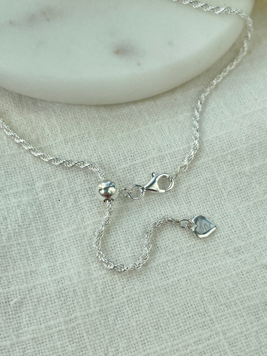 1.4mm 0.925 Sterling Silver Adjustable chain- up to 30"(Add on item only)