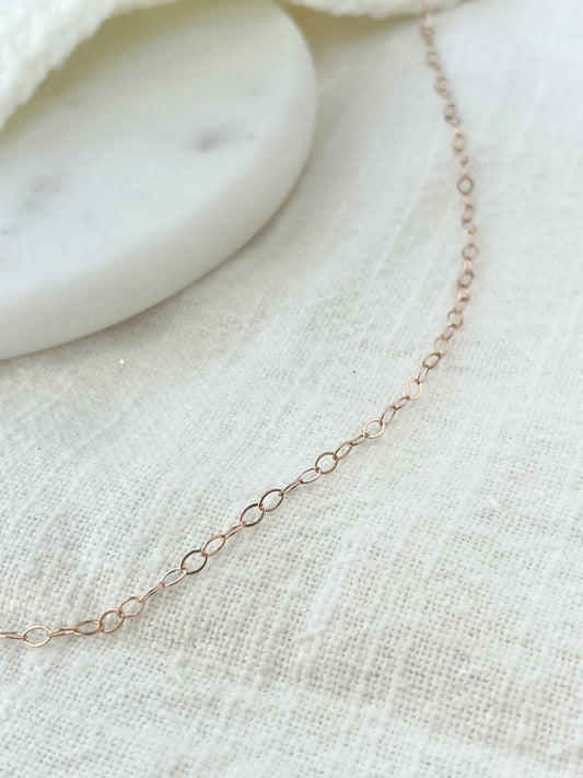 14k Rose Gold Filled Cable Chain (Add on item only)