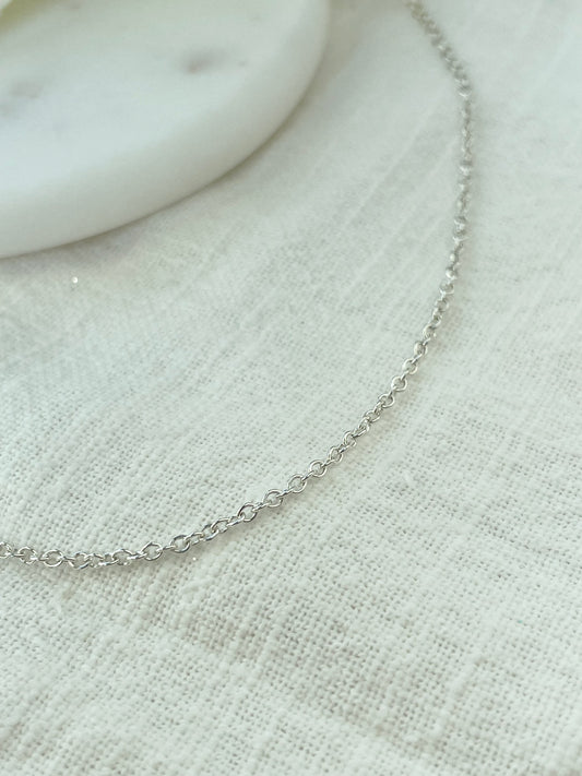 Argentium Silver 1.9mm cable chain (Add on item only)