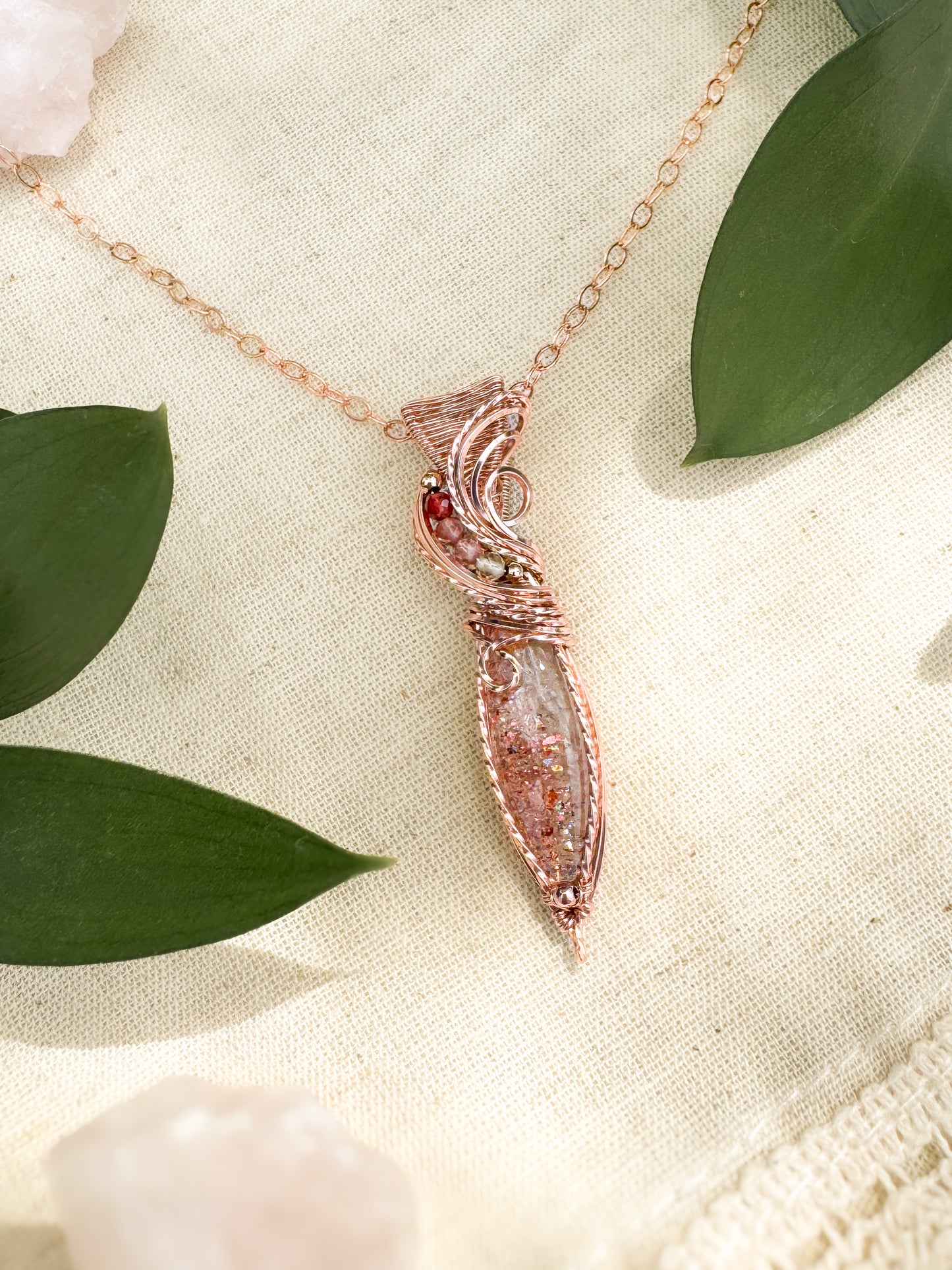 Confetti Sunstone & Andesine Necklace