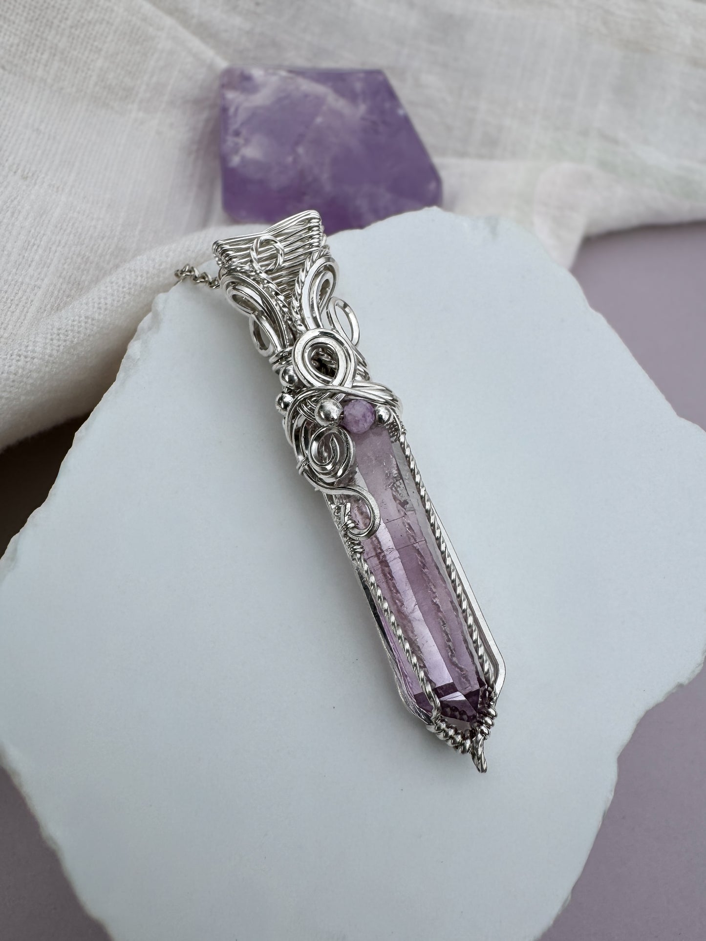 Vera Cruz Amethyst & Purple Mica 0.925 Sterling Silver Necklace