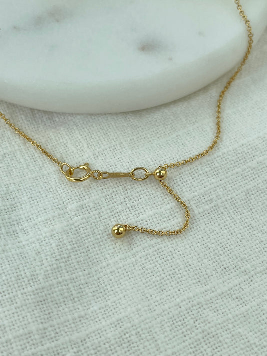 1.1mm 14k Yellow Gold Filled Adjustable Chain- up to 22"(Add on item only)