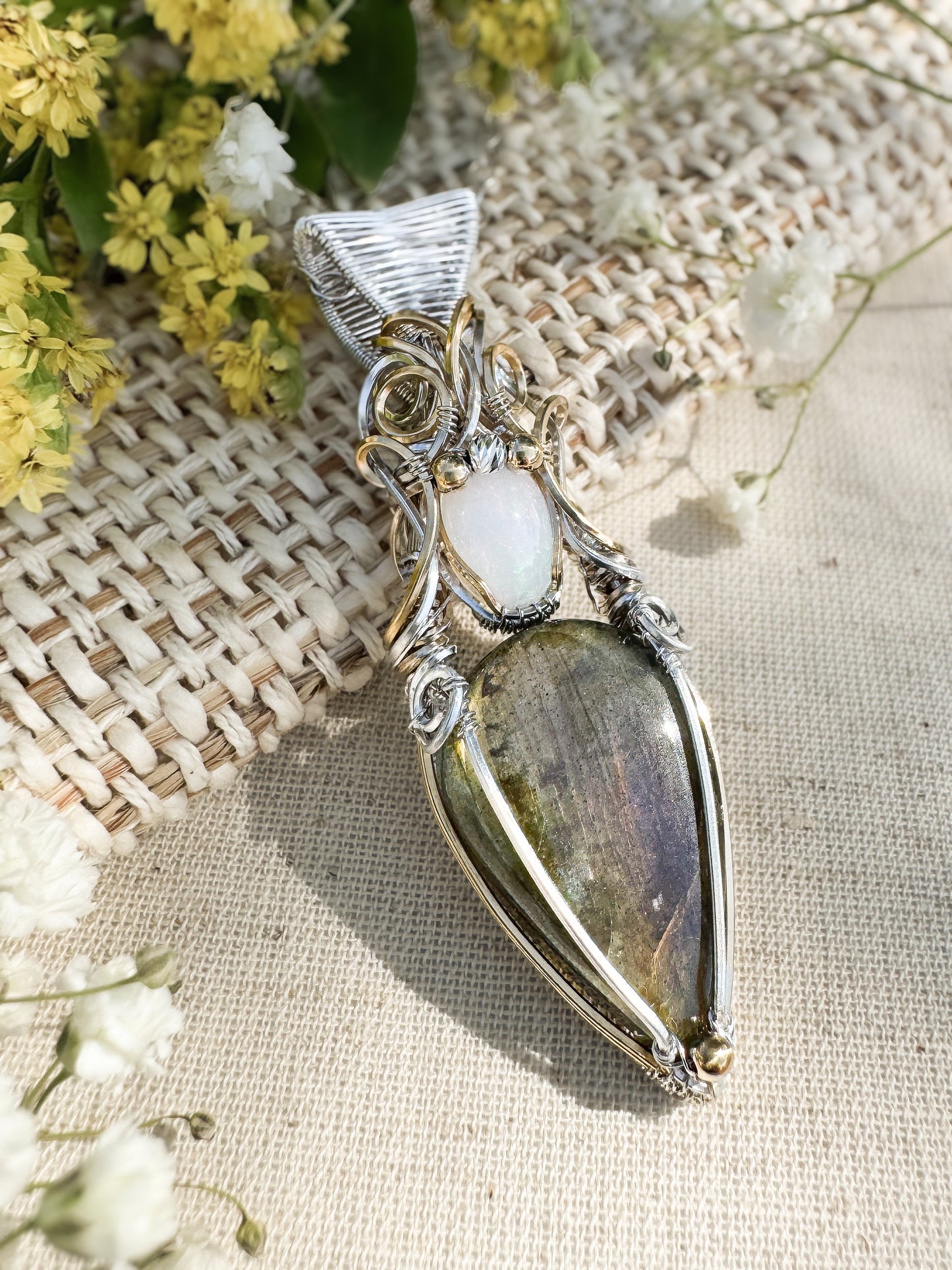 Labradorite & Opal Necklace