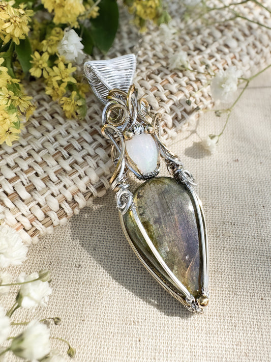 Labradorite & Opal Necklace