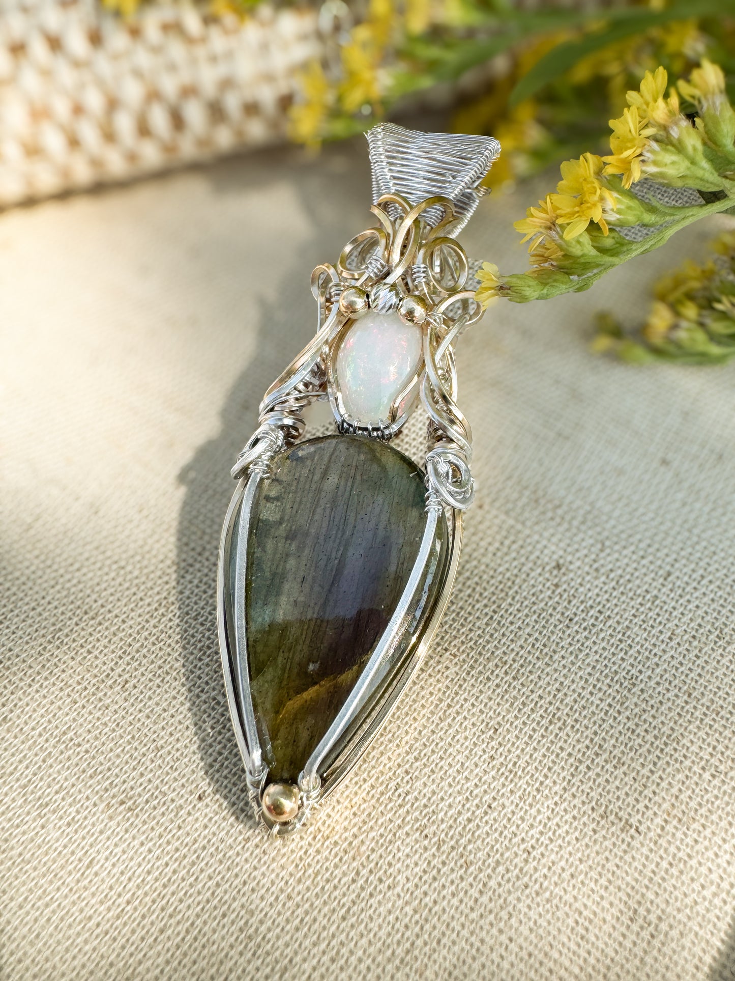 Labradorite & Opal Necklace