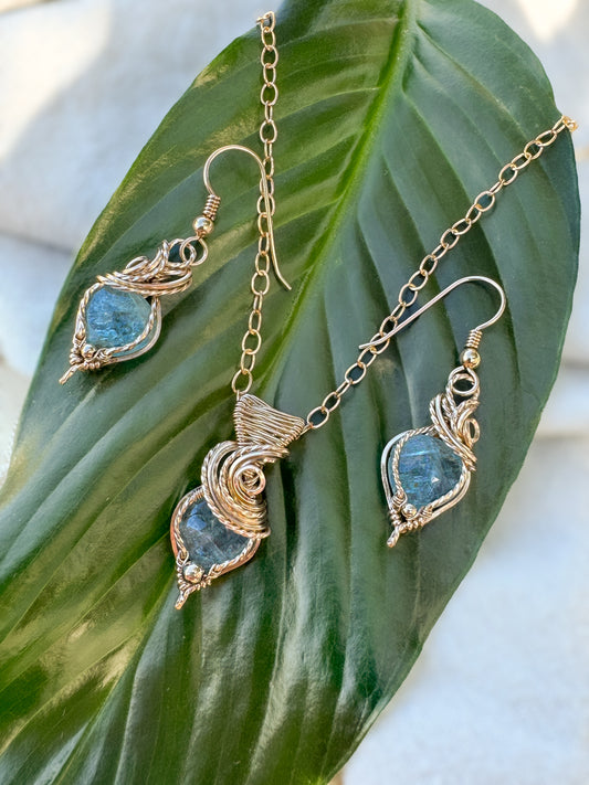 Aquamarine Set (Necklace & Earrings)