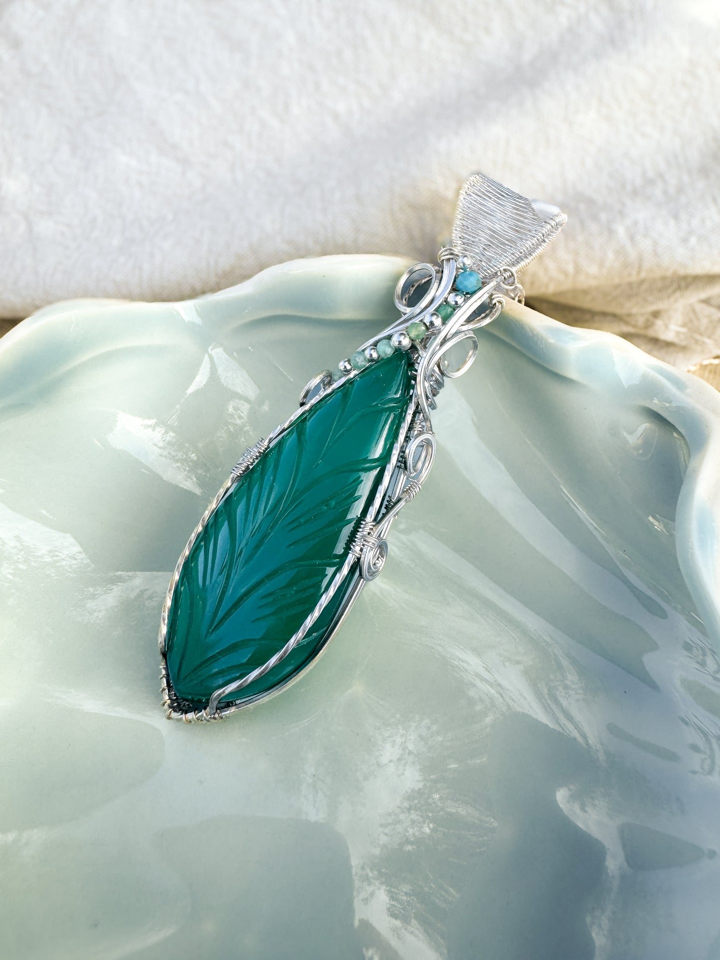 Green Onyx, Chrysoprase & Turquoise Necklace