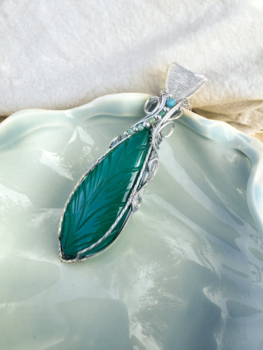 Green Onyx, Chrysoprase & Turquoise Necklace