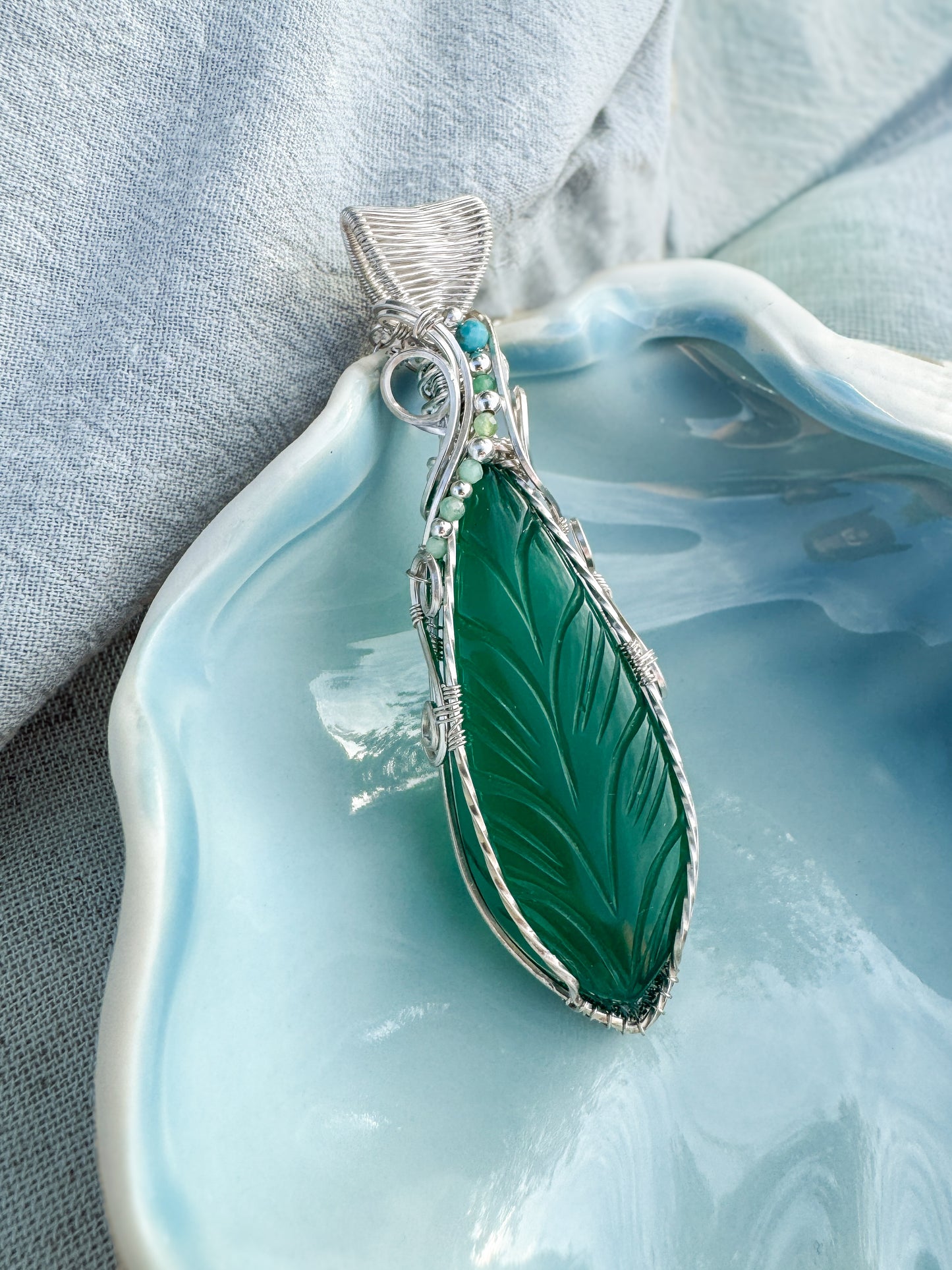 Green Onyx, Chrysoprase & Turquoise Necklace