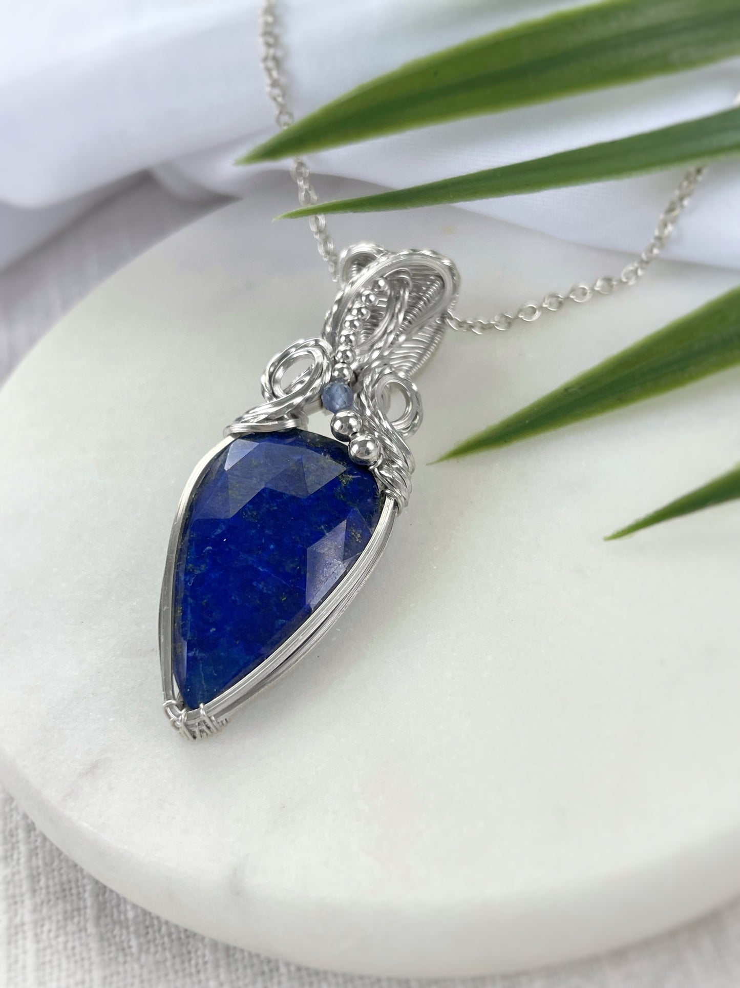 Lapis Lazuli & Tanzanite Necklace in Argentium Silver