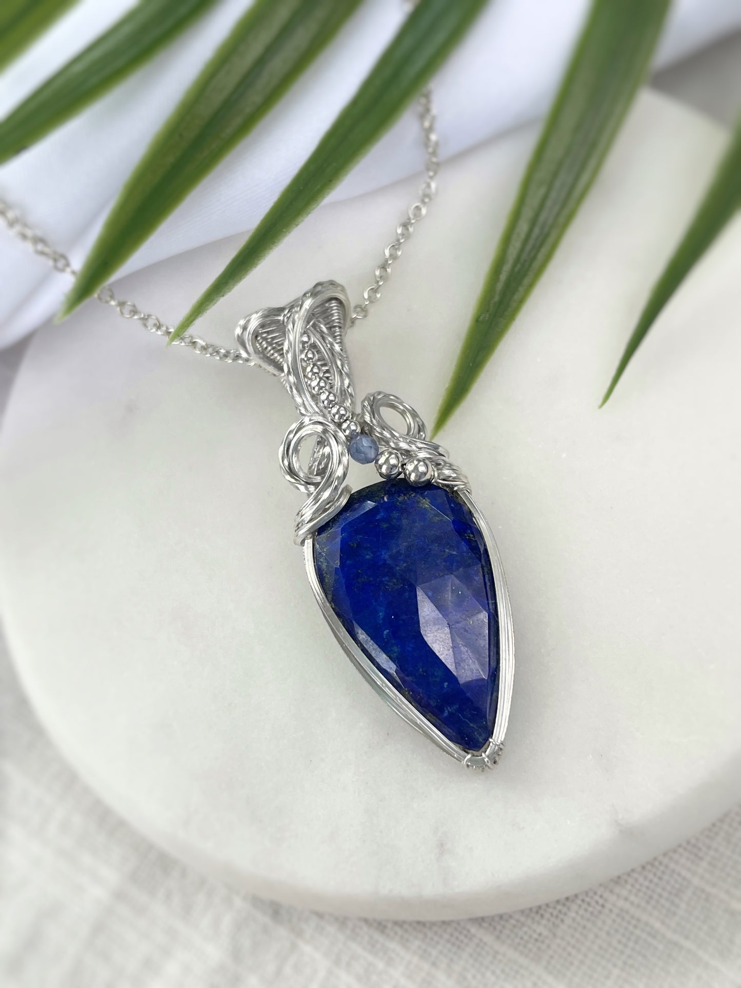 Lapis Lazuli & Tanzanite Necklace in Argentium Silver