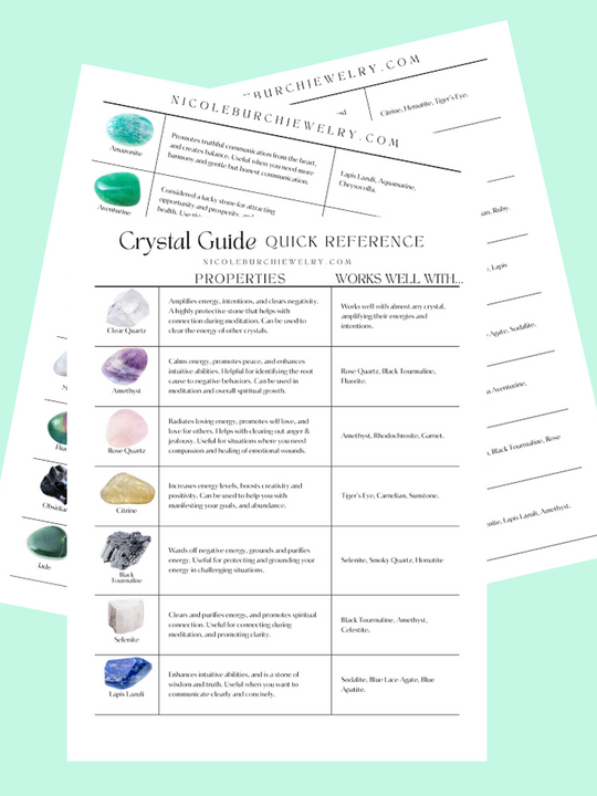 (FREE) Crystal Guide | Quick Reference