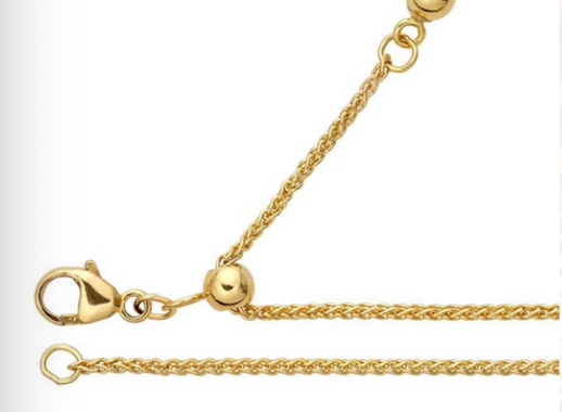 1.2mm 14k Yellow Gold Filled Adjustable Chain- up to 22"(Add on item only)